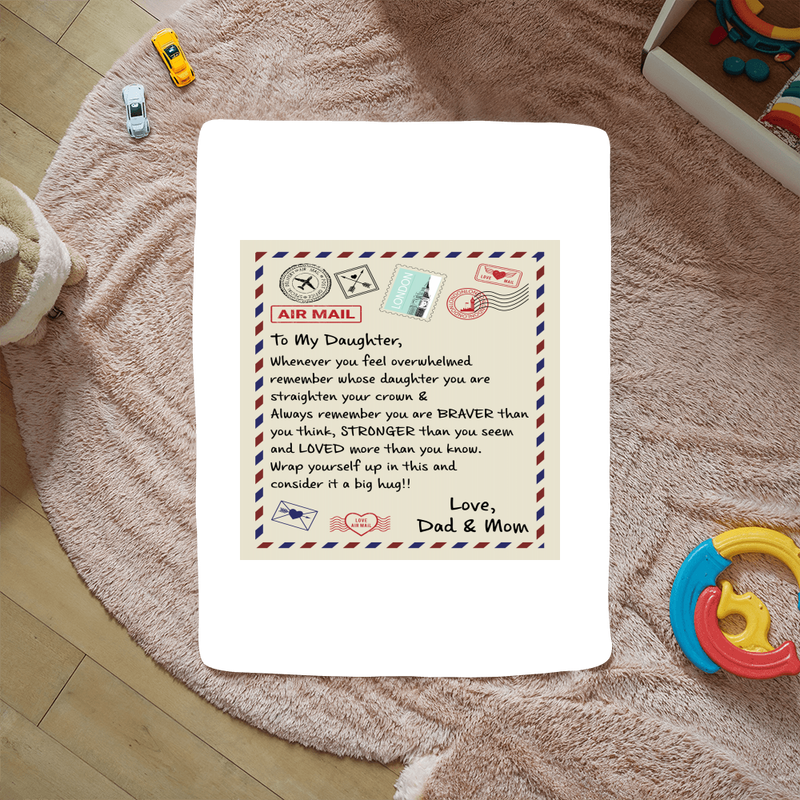 To My Daughter Loved (From Dad & Mom) – Sherpa Fleece Blanket